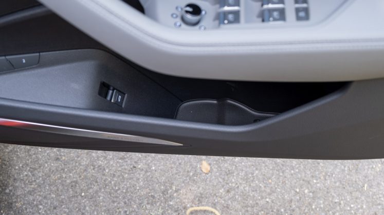 Audi e-tron S front door compartment