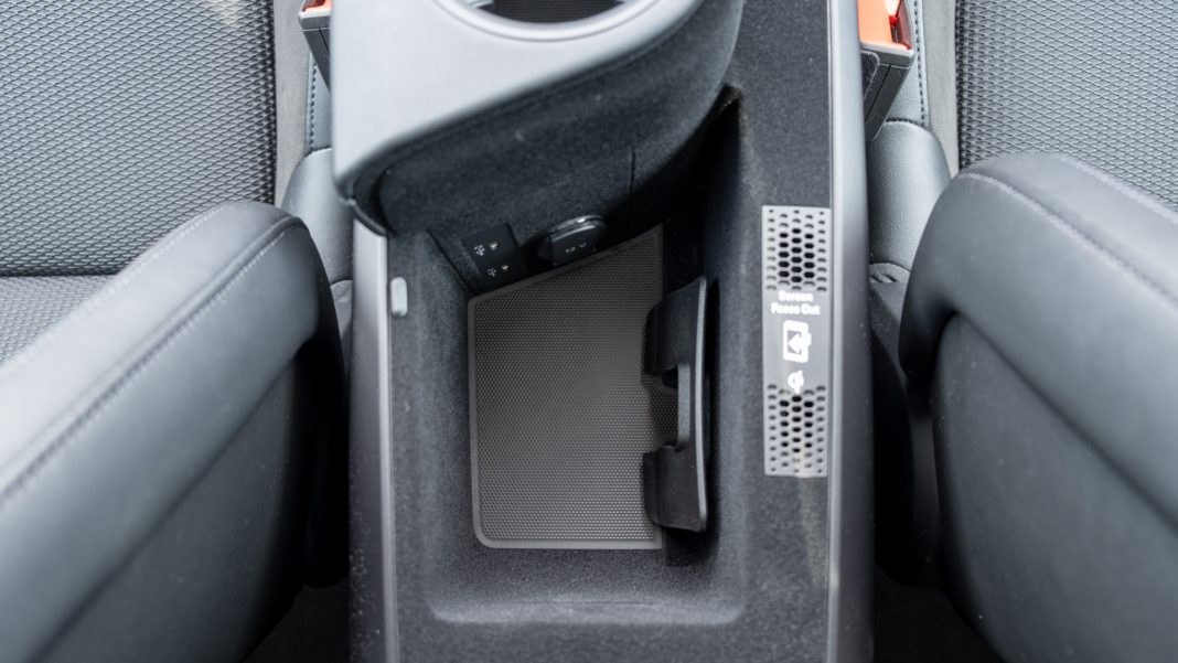 Porsche Taycan Cross Turismo armrest compartment