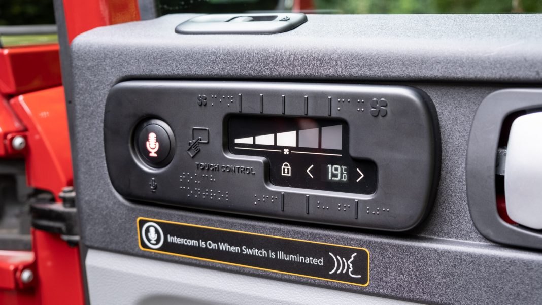 LEVC TX rear intercom