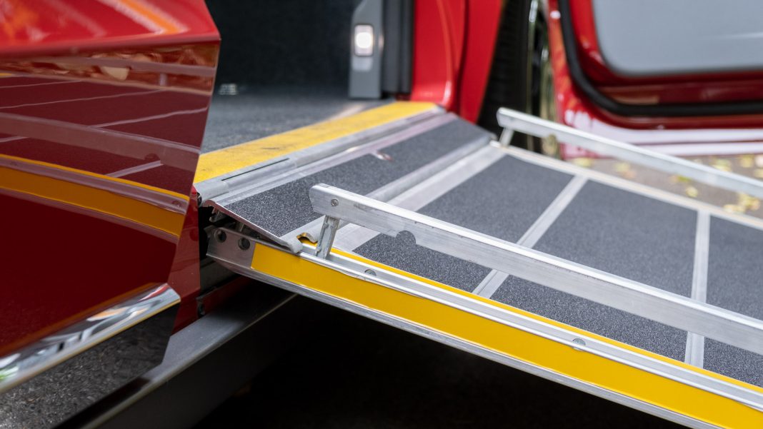 LEVC TX wheelchair ramp