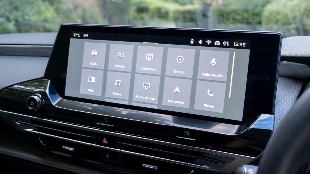 Citroen C5 X infotainment system