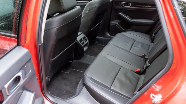 Honda Civic rear seat comfort