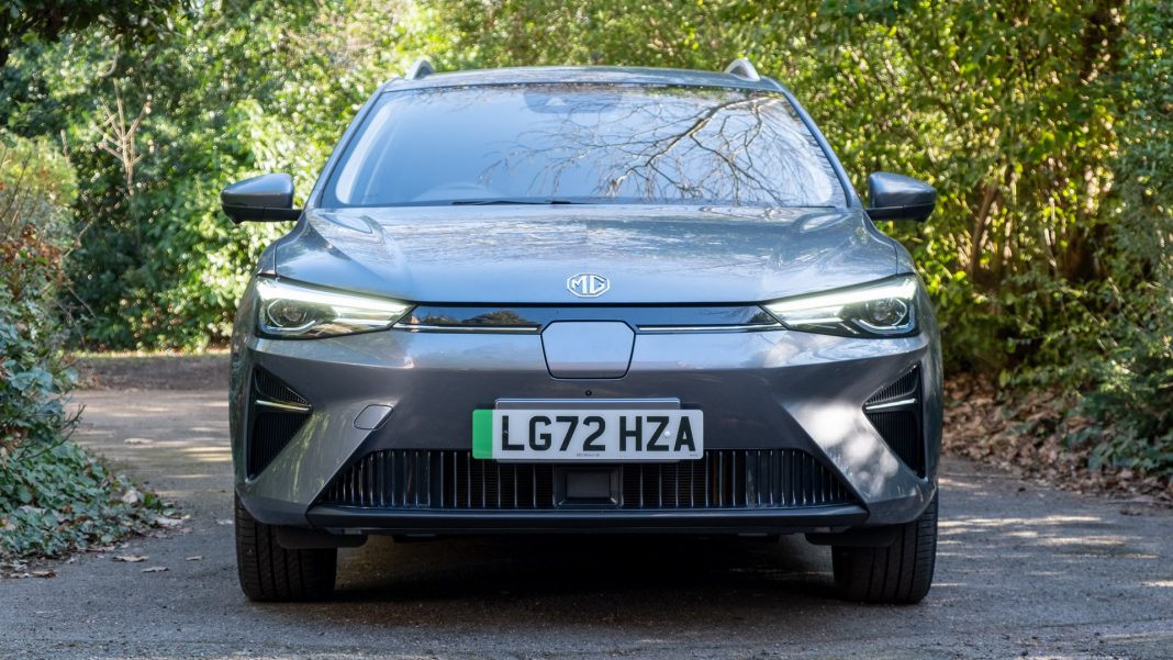 New MG5 EV front profile