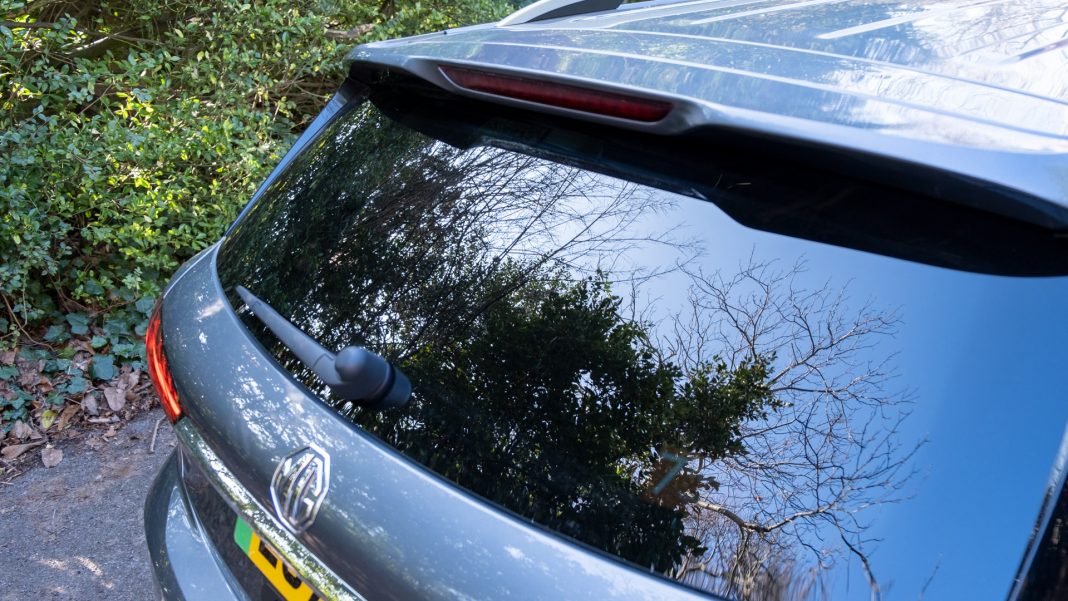 New MG5 EV rear window