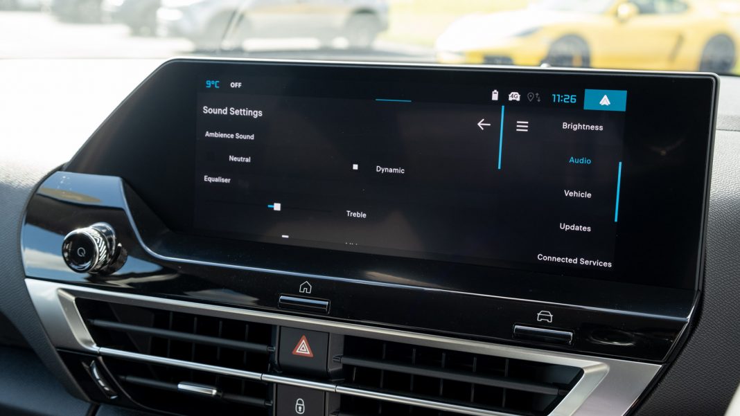 Citroen e-C4 X sound settings