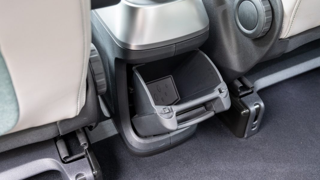 VW ID. Buzz centre console storage rear