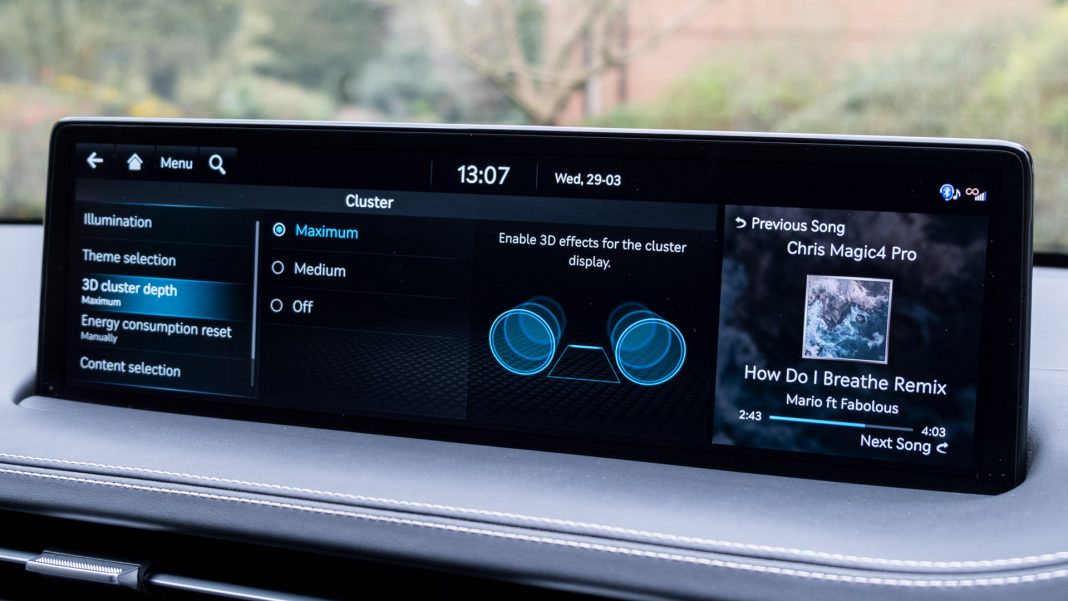 Genesis Electrified GV70 3D cluster design