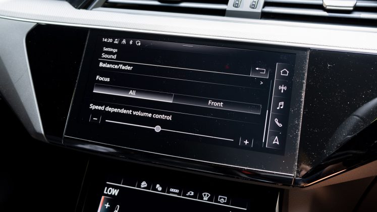 Audi Q8 e-tron audio settings