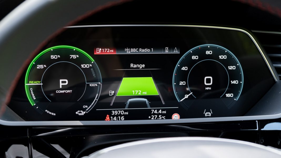 Audi Q8 e-tron instrument cluster