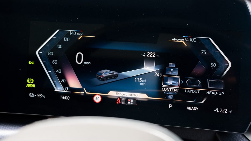 BMW iX1 instrument cluster content