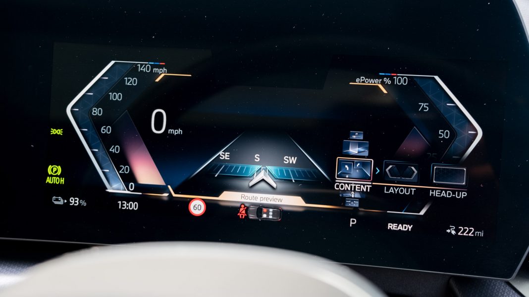 BMW iX1 instrument cluster directions