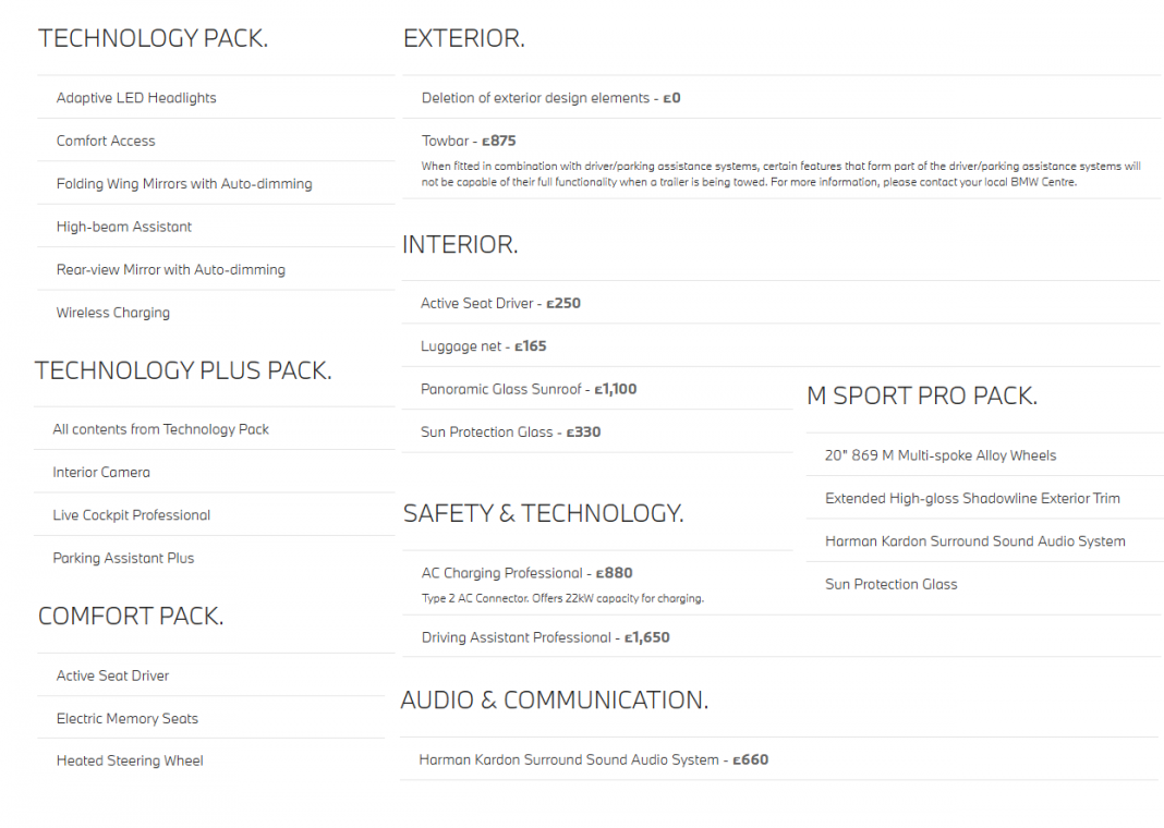 BMW iX1 specs compared