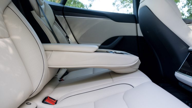 Tesla Model S Plaid rear armrest