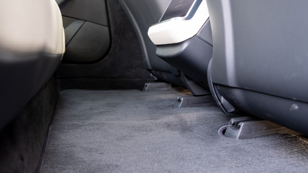 Tesla Model S Plaid rear footwell