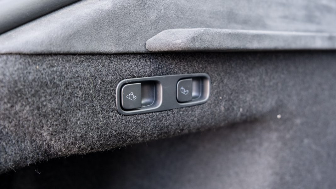 Tesla Model S Plaid rear seat latch