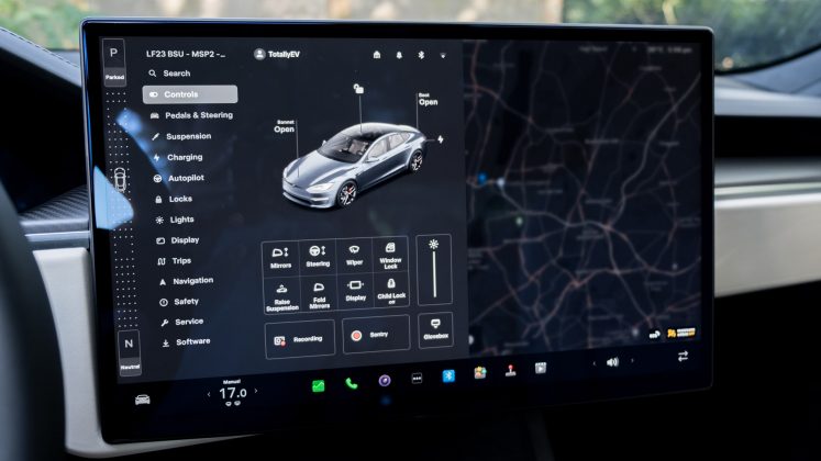 Tesla Model S car settings