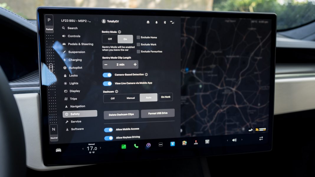 Tesla Model S sentry mode