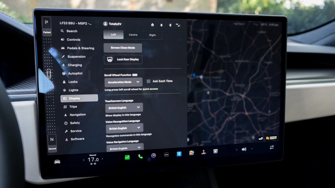 Tesla Model S steering button