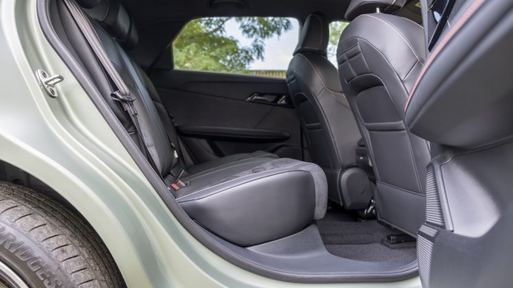 MG4 EV XPower rear seat comfort