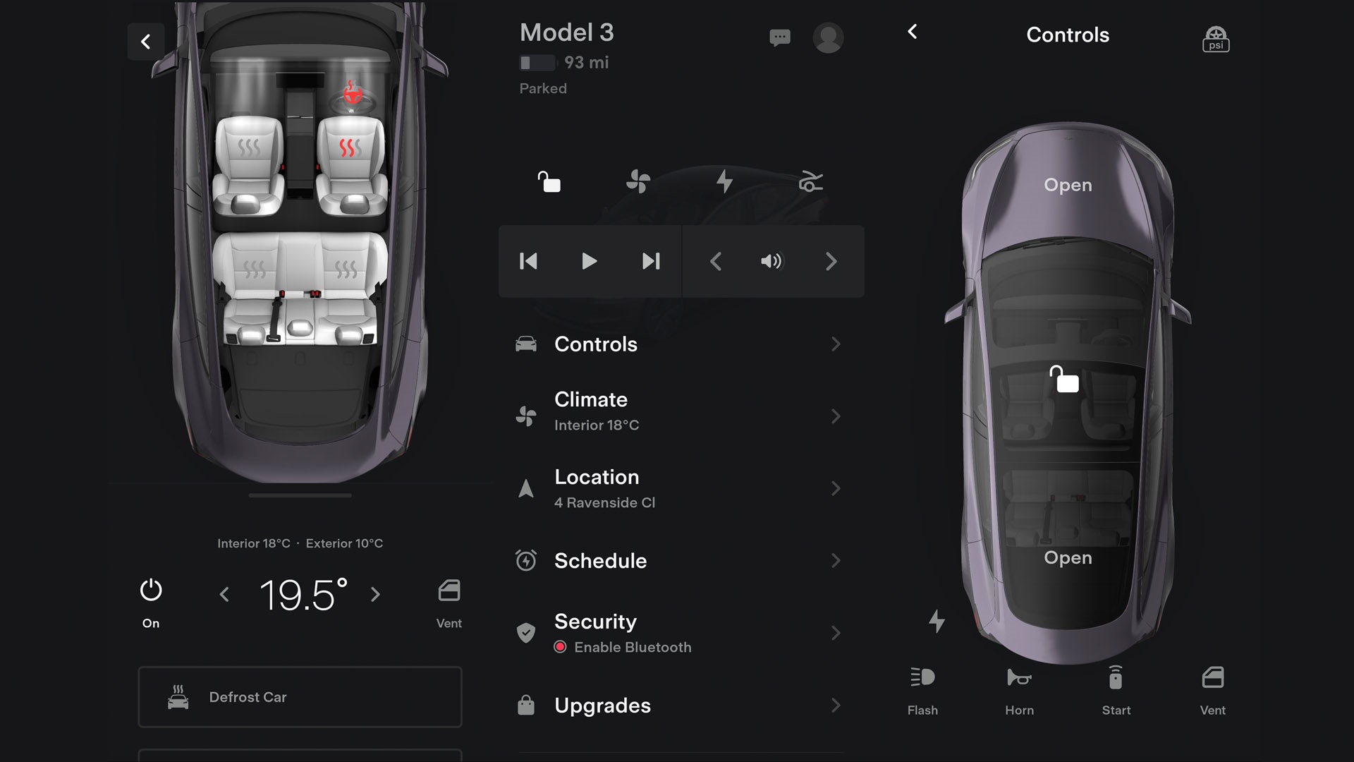 New Tesla Model 3 App
