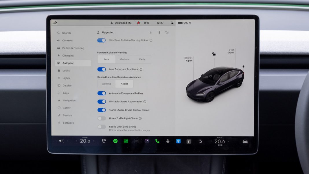New Tesla Model 3 Autopilot settings