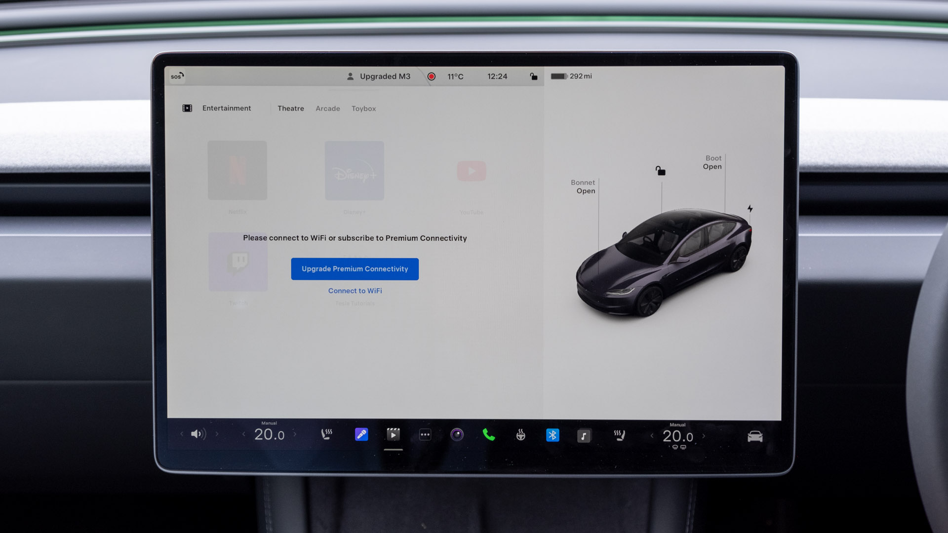 New Tesla Model 3 Premium Connectivity