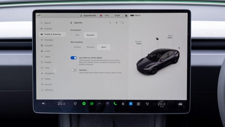 New Tesla Model 3 drive mode