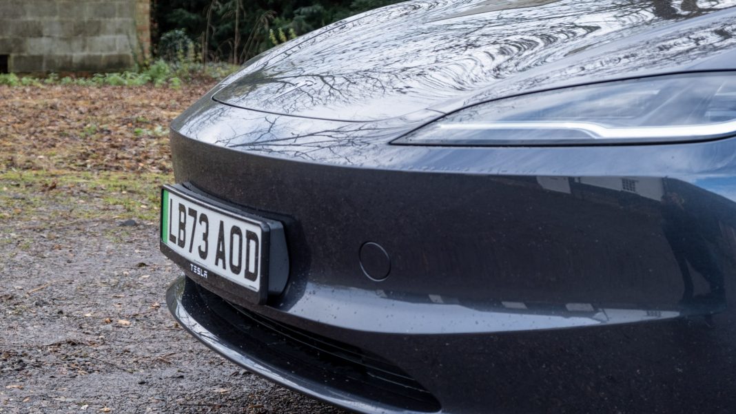 New Tesla Model 3 front design