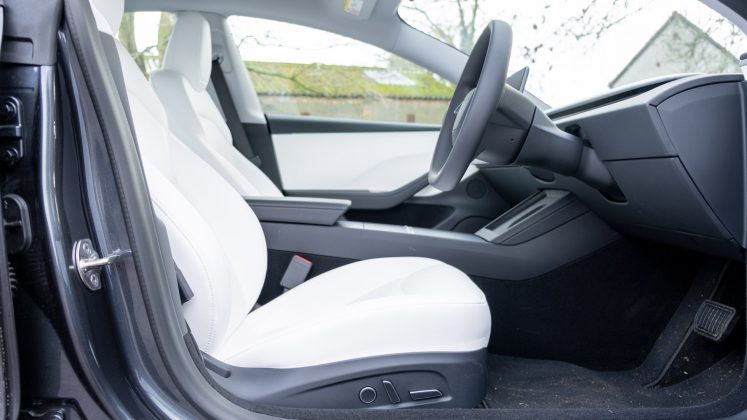 New Tesla Model 3 front seat comfort