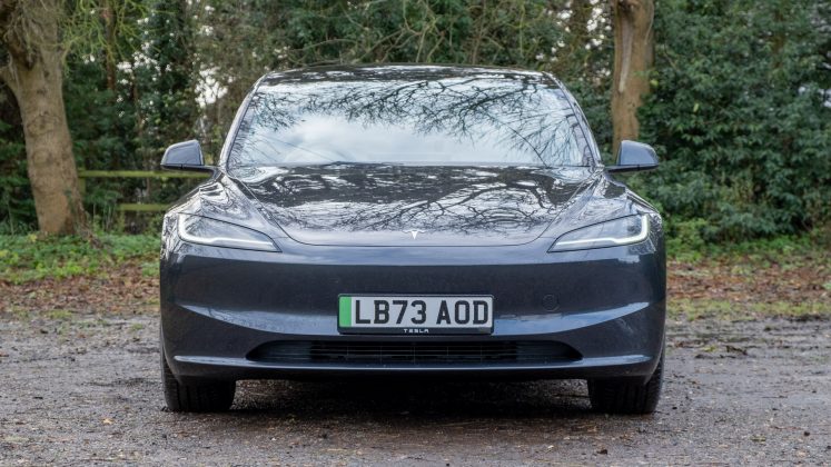 New Tesla Model 3 frontal profile