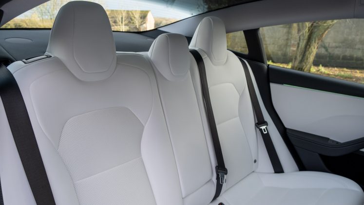 New Tesla Model 3 rear seat comfort