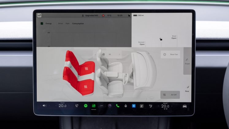 New Tesla Model 3 seat heater