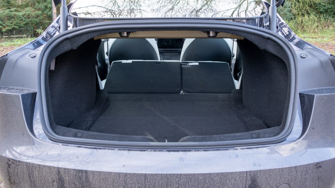 New Tesla Model 3 seats down