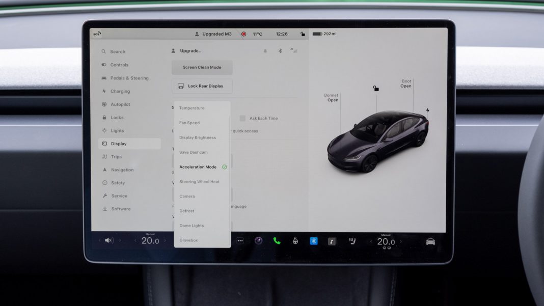 New Tesla Model 3 steering button