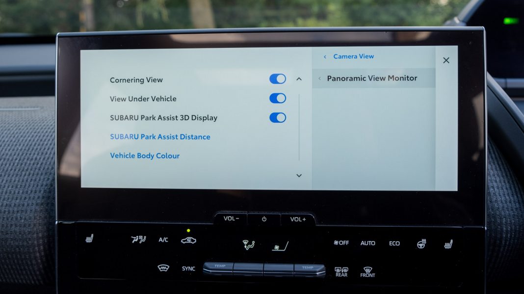 Subaru Solterra camera settings