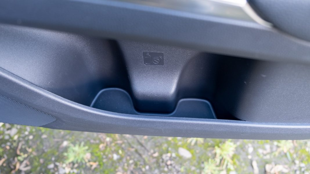 Subaru Solterra front door compartment