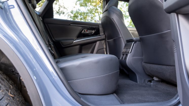 Subaru Solterra rear seat comfort