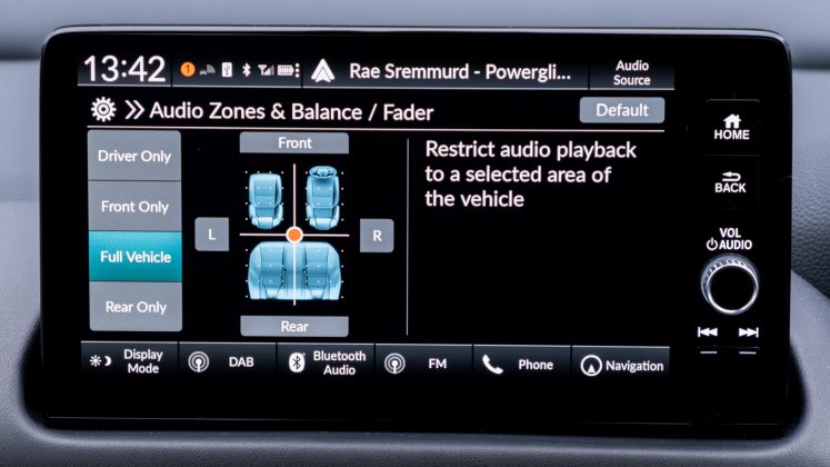 Honda ZR-V EQ settings
