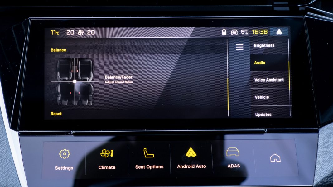 Peugeot e-308 EQ settings