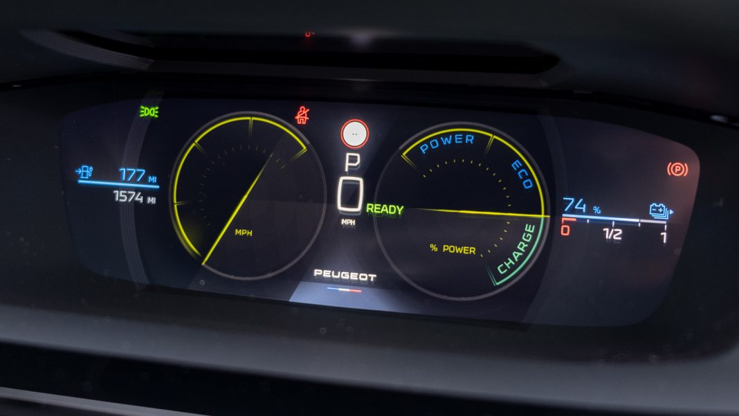 Peugeot e-308 instrument cluster 2D