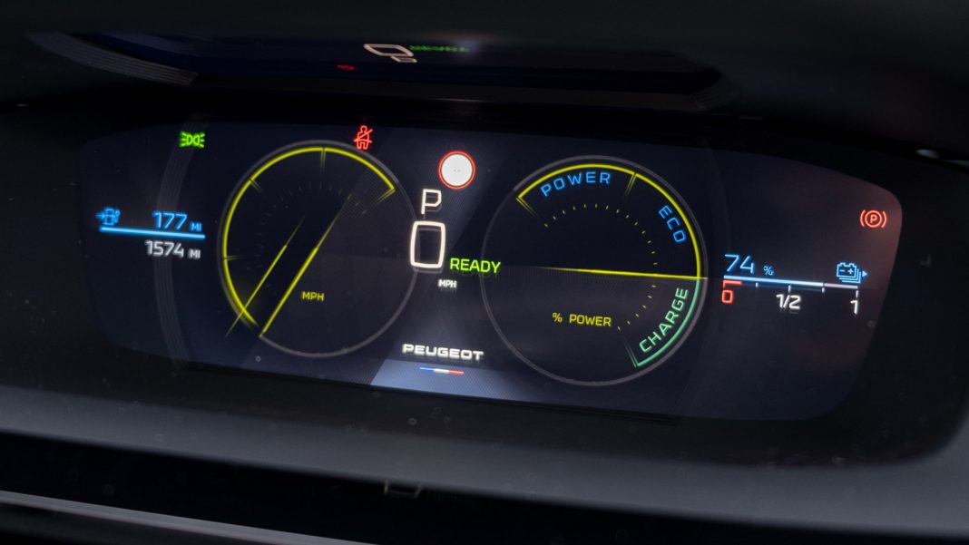 Peugeot e-308 instrument cluster 3D