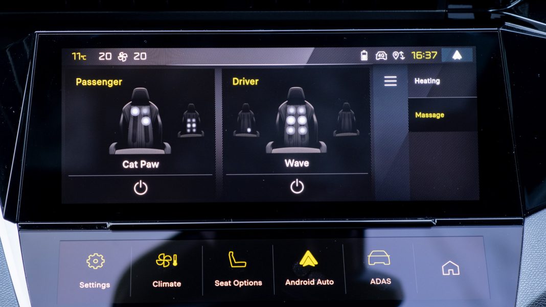 Peugeot e-308 seat massage