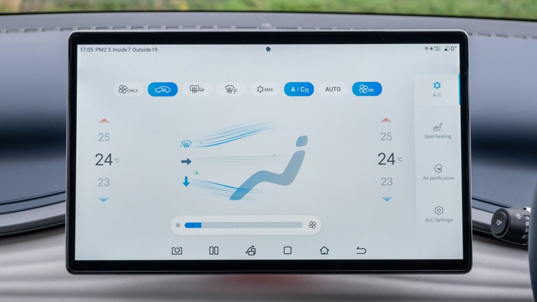 BYD Atto 3 climate controls