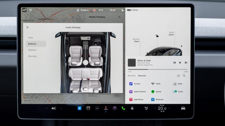 Tesla Model 3 RWD sound settings
