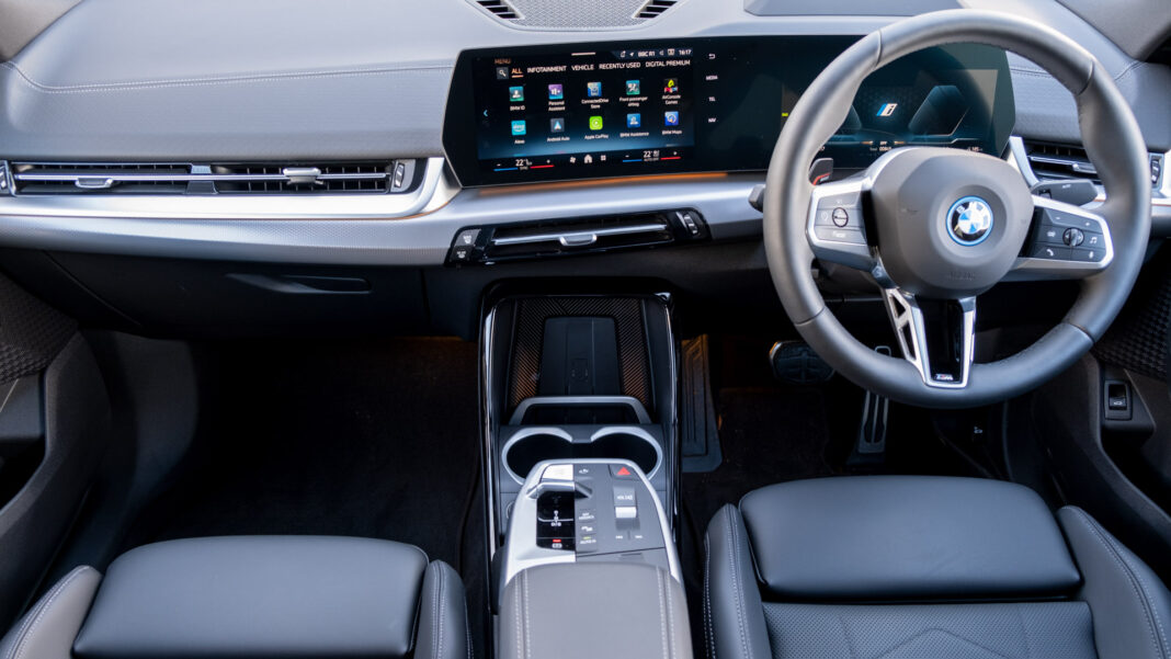 BMW iX2 cabin storage