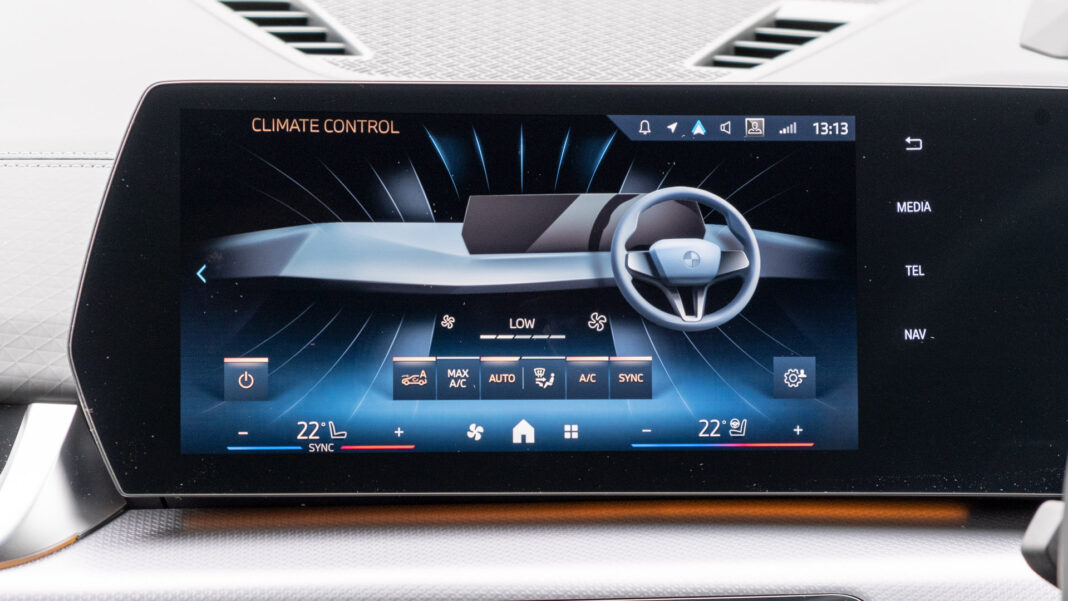 BMW iX2 climate settings