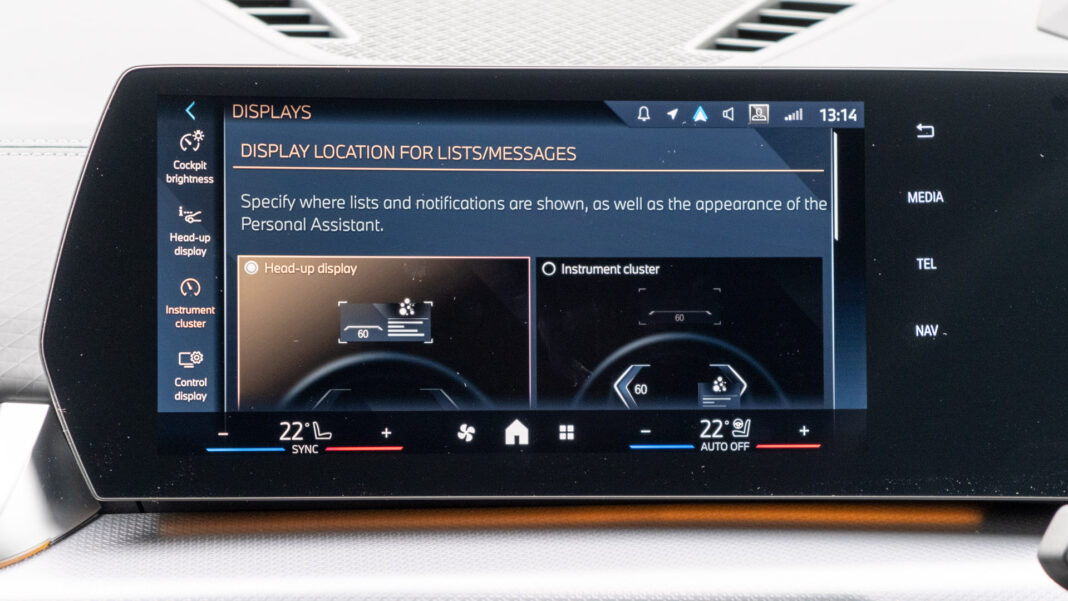 BMW iX2 display settings
