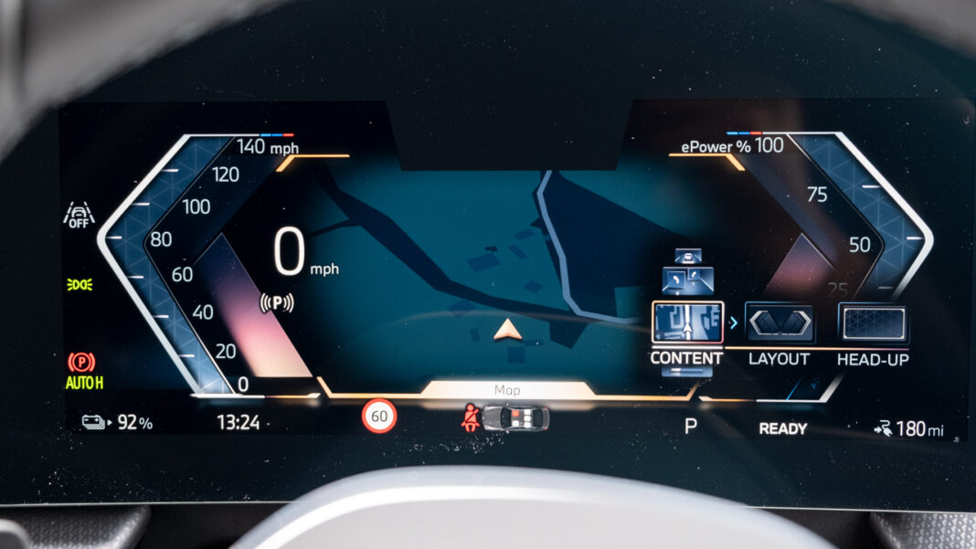 BMW iX2 instrument cluster maps