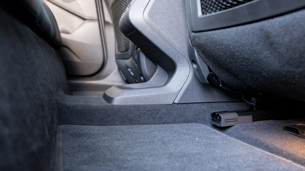 BMW iX2 rear footwell