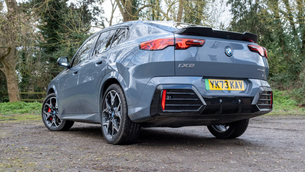 BMW iX2 rear profile